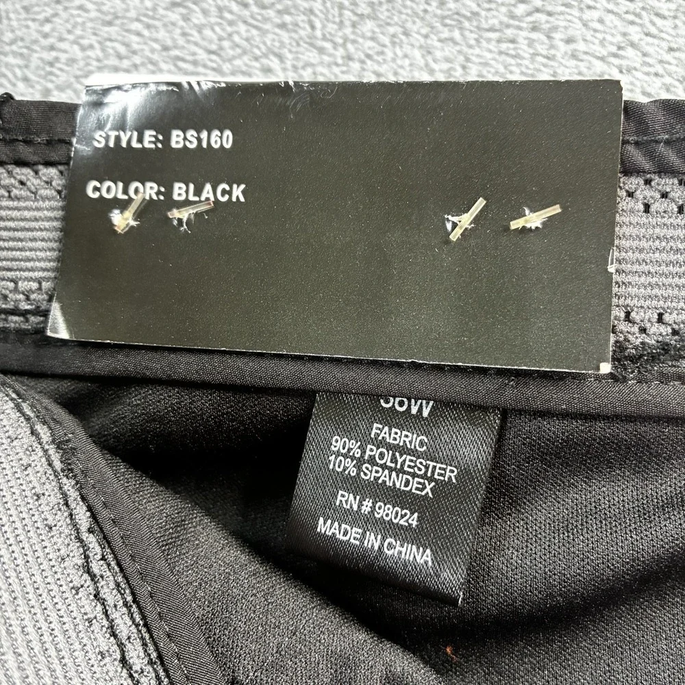 NWT Britches Sport Men's Performance Shorts Black 36 Flat Front Mid Rise Zip Fly